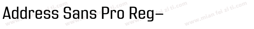 Address Sans Pro Reg字体转换